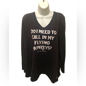 Life Is Good Crusher Tee LS Black Sz XL Do I Need To Call In My Flying Monkeys?